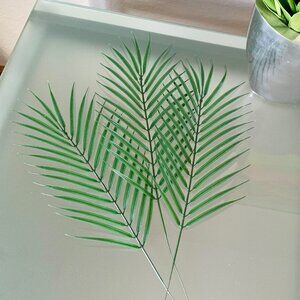 Set/3 19”L Artificial Tropical Palm Fronds Leaves Greenery Vase Filler Foliage